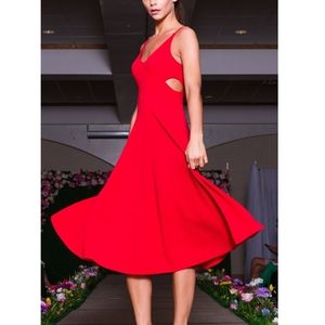 Cut Out Midi Strap Dress